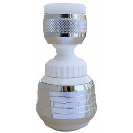 Siroflex Kitchen Swivel Spray Aerator, 360 Degree, White & Chrome