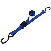 ProSource Tie-Down, 1 in W, 6 ft L, Polyester Webbing, Metal Buckle, Blue, 400 lb (1 x 6', Blue)