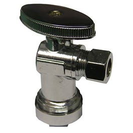 Angle Stop Valve, Chrome, 5/8 x 3/8-In.