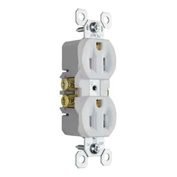 Pass & Seymour Trademaster® 15A 125V Duplex Receptacle, White