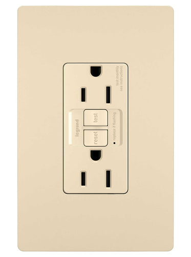 Pass & Seymour 5A - 125V 5-15R GFCI Outlet Receptacle Set Ivory (5A 125V, Ivory)