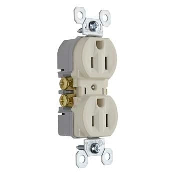 Pass & Seymour 15A/125V Trademaster® Tamper-Resistant Duplex Receptacle, Light Almond