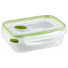 Ultra-Seal Food Container, Rectangle, Clear/Tangerine, 3.1-Cups