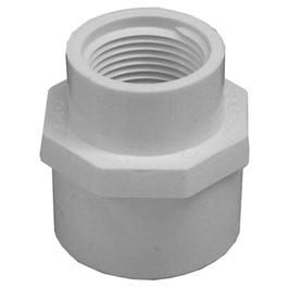 Female Pipe Adapter, Reducing,  Slip x Thread, White, 1-In. x 3/4-In.