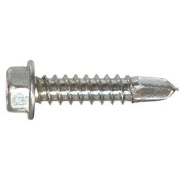 Sheet Metal Self-Drilling Screws, Hex Head, Zinc, 1/4 x 3-In., 1-Lb.