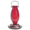 Hummingbird Feeder, Vintage Red Hobnail