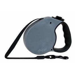 Retractable Dog Leash, Gray, Small Dogs, 13-Ft.