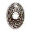Wired Oval Push Button, Pewter
