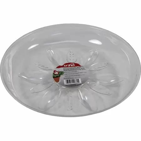 Midwest Air Technologies Inc. Heavy Duty Clear Plastic Plant Saucer (10-inch)