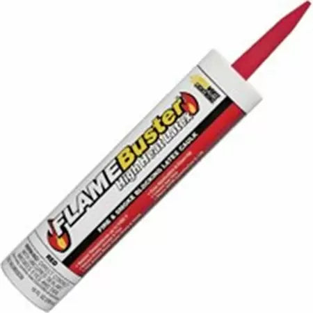 White Lightning Fire and Smoke Blocking Adhesive Caulk, 10 oz, Cartridge (10 oz, Red)