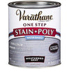Stain & Polyurethane, Water-Based, Weathered Gray, Semi-Gloss, 1-Qt.