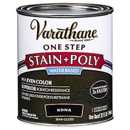 Stain & Polyurethane, Water-Based, Kona, 1-Qt.