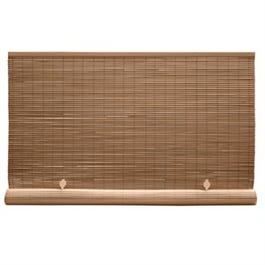 Roll Up Blind, Woodgrain PVC, 36 x 72-In.