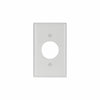 Eaton Cooper Wiring Single Receptacle Wallplate, Ivory (1.406 Hole, Ivory)