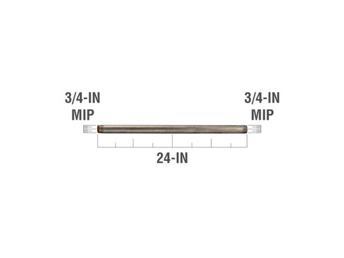 Southland 3/4-in x 24-in Galvanized Steel Schedule 40 Pipe (3/4-in x 24-in, Galvanized)