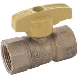 Pipe Fitting, SL Series Gas Ball Valve, Brass, 3/4-In. FPT