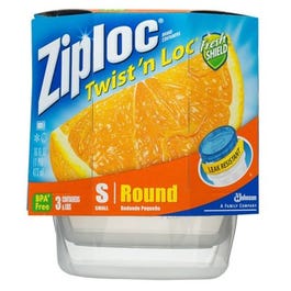 Twist-N-Loc Container, Small,  3-Ct.