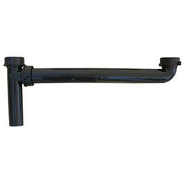 Drain Tray Waste, Black Plastic, 1.5 x 16-In.