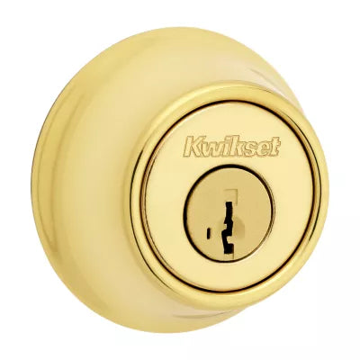 Kwikset 665 Deadbolt - Keyed Both Sides - featuring SmartKey (Polished Brass)