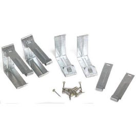 Gutter Fascia Bracket With Nails, Mill Finish Galvanized Steel, 5-In., 4-Pk.