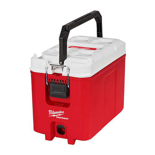 Milwaukee PACKOUT 16 Qt. Compact Cooler, Red/White