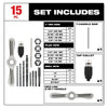 Milwaukee 15PC SAE Tap and Die Set with Hex-LOK™ 2-in-1 Handle