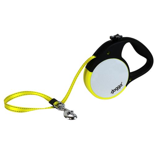 Doggo Reflective Retractable Leash (Yellow)