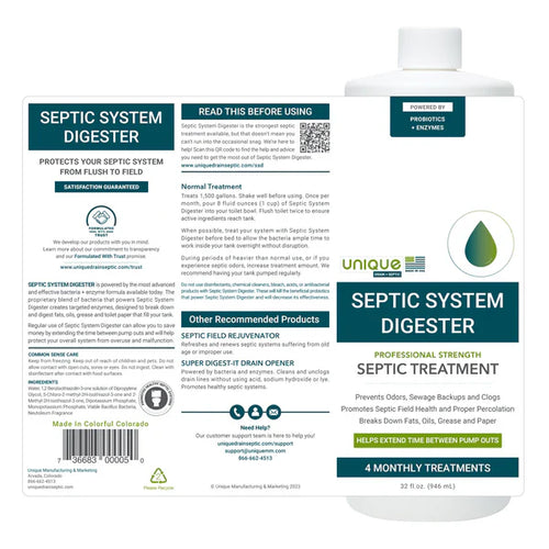 Unique Drain + Septic Septic System Digester Liquid (32 oz)