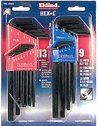 L/A HEX KEY KIT INCH/METRIC