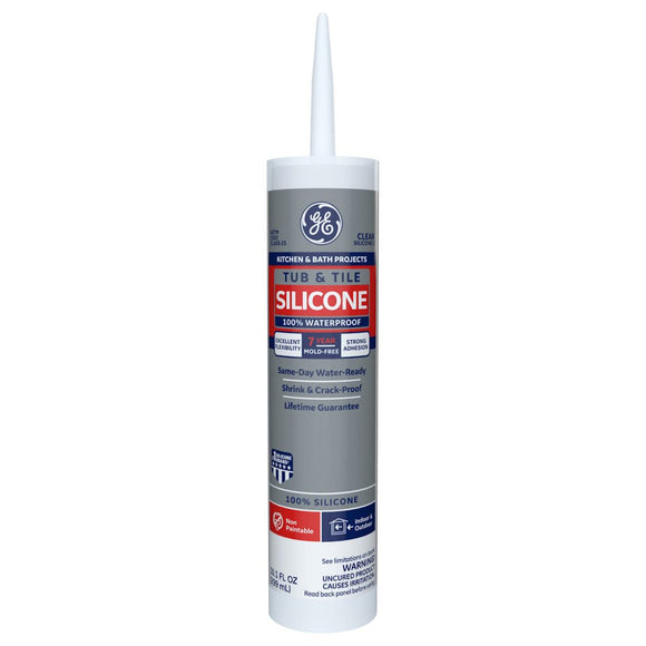 GE Sealants Tub & Tile Silicone 1® Sealant10.1 Oz. Clear (10.1 Oz., Clear)