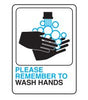 Hy-Ko D-26 Sign Please Remember To Wash Hands