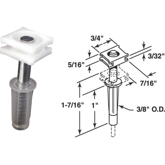 Prime-Line Square Tip Bifold Door Top Pivot Guide (2 Count)