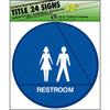 Hy-Ko Plastic Sign, Restroom