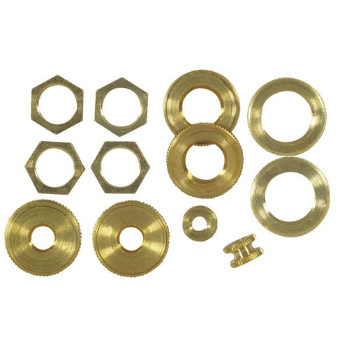 Westinghouse Brass 1/8 In. IP Lamp Fixture Lock Nut Assortment (12-Piece)