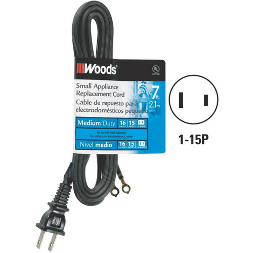 Woods 7 Ft. 16/2 15A Replacement Appliance Cord