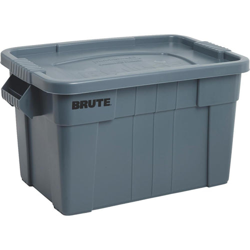 Rubbermaid 20 Gal. Gray Commercial Brute Storage Tote with Lid