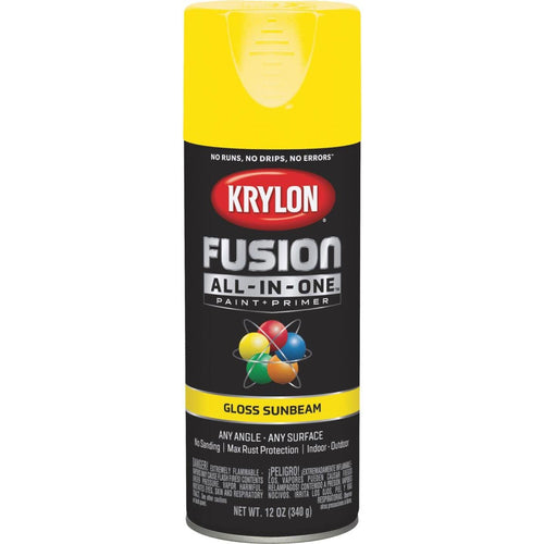 Krylon Fusion All-In-One Gloss Spray Paint & Primer, Sunbeam