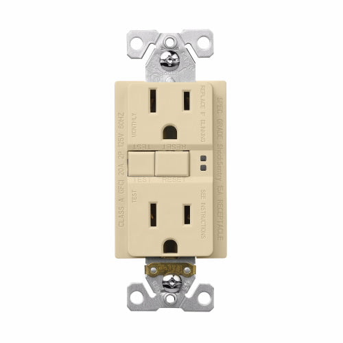 Eaton Cooper Wiring GFCI Receptacle 15A, 125V Ivory