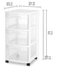 Sterilite 3 Drawer Cart (3 Drawer -2830)