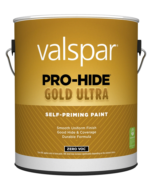 Valspar® Pro-Hide® Gold Ultra Interior Self-Priming Paint Flat 1 Gallon Black (1 Gallon, Black)