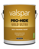 Valspar® Pro-Hide® Gold Ultra Interior Self-Priming Paint Flat 1 Gallon Tint White (1 Gallon, Tint White)