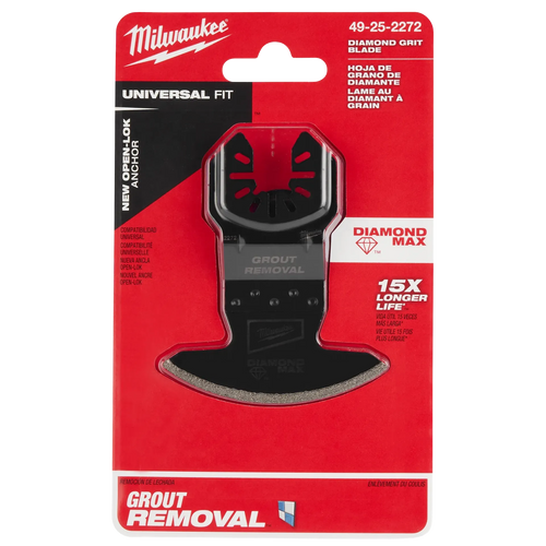 Milwaukee OPEN-LOK™ DIAMOND MAX™ Diamond Grit Grout Removal Multi-Tool Blade (1 Pack)