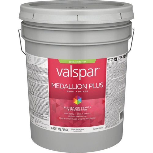 Valspar® Medallion® Plus Exterior Paint + Primer Flat 5 Gallon Pastel Base