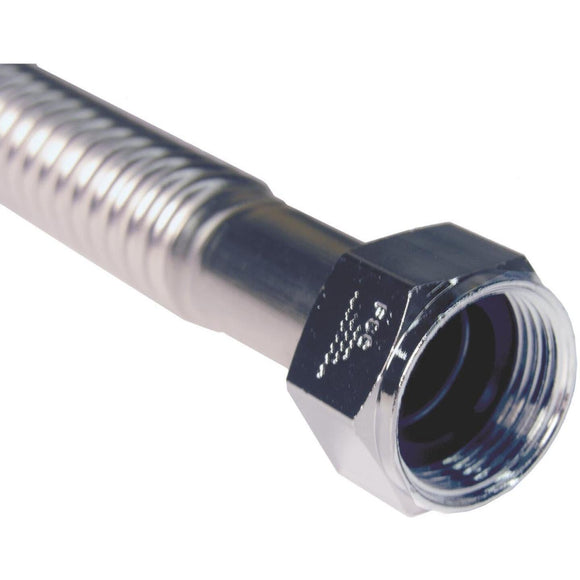 Lasco 3/4 In. FIP x 3/4 In. FIP x 36 In. L Corrugated Stainless Steel Water Heater Connector