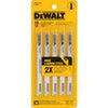 Dewalt T Shank Wood Cutting Jig Saw Blades 4-Inch 6 TPI