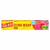 Glad Cling Wrap Plastic Wrap, 200 Square Foot Roll, Clear