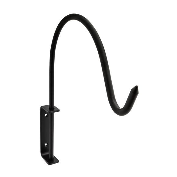 National Hardware Curved Hanging Plant Wall Bracket 12-13/16-in, Black