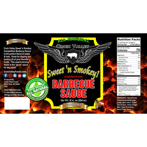 Croix Valley  Sweet N Smokey Competition Barbecue Sauce