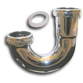 Reducing J-Bend, 22 Gauge, Brass Plated, 1-1/2-In. X 1-1/4-In.