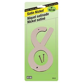 Address Number, Zinc With Satin Finish, 4-In., 8